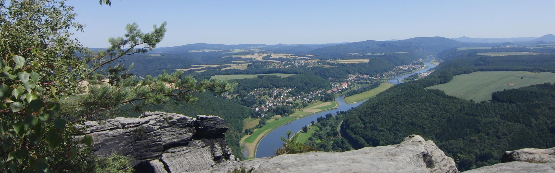 Blick vom Lilienstein Richtung Bad Schandau